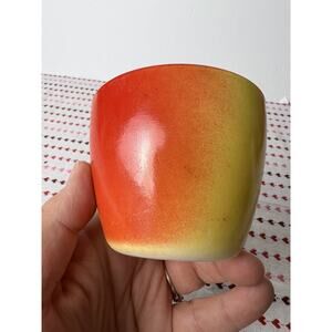 Vintage Hazel Atlas Apple Milk Glass Jelly Jam Jar cup 3” x 2 3/4”